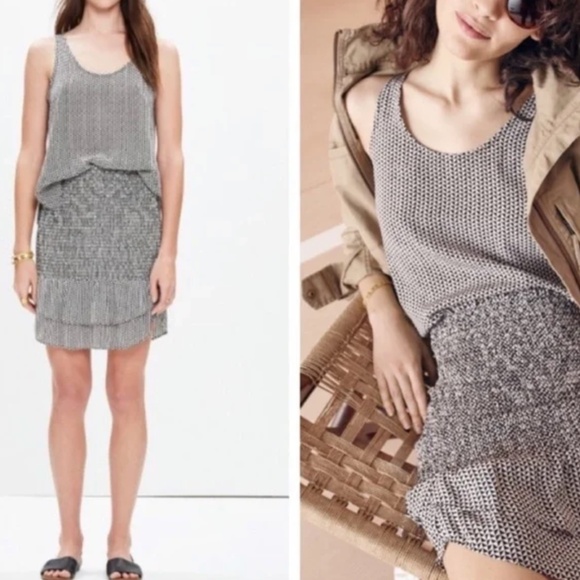 Super Flattering Madewell Silk Smocked Ruffle Skirt / Shirt - Picture 5 of 5